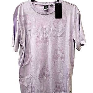 WXYZ Mfg. Co. Savage Skull Embossed S/S‎ T-Shirt- Lavender